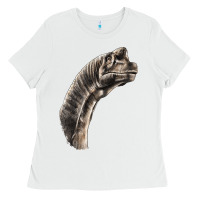 White brachiosaurus face Ladies Tee - LillyAllenDesigns