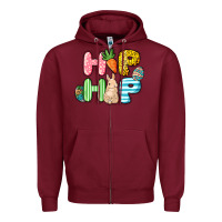 Burgundy Hip hop Easter Day Zipper Hoodie - HowdyJamesFarm