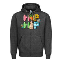 Charcoal Heather Hip hop Easter Day Zipper Hoodie - HowdyJamesFarm