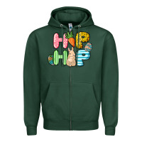 Sports Green Hip hop Easter Day Zipper Hoodie - HowdyJamesFarm