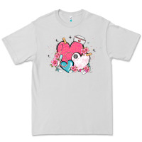 Dove Grey nurse hearts Premium Tee - MaliasSmallBusiness