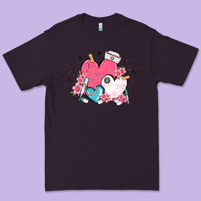 Nurse Hearts Premium Tee Designed By Maliassmallbusiness