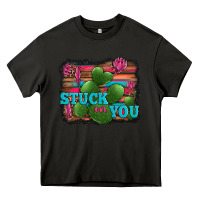 Asphalt stuck on you heart cactus serape leopard background Heavy Core Tee - Jasminsmagicworld