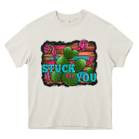 Cream stuck on you heart cactus serape leopard background Heavy Core Tee - Jasminsmagicworld
