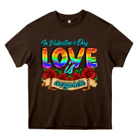 Chocolate Brown in valentines day love is everywhere Heavy Core Tee - AdoDesignShop
