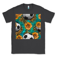 Smoke soccer balls and sunflowers with leopard and gemstone seamless pattern Classic Tee - BundleAndBundleShop