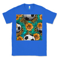 True Royal soccer balls and sunflowers with leopard and gemstone seamless pattern Classic Tee - BundleAndBundleShop