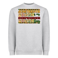 Heather Grey juneteenth is my independence day Heavyweight Sweatshirt - NancyCooperArtShop
