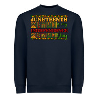 Navy juneteenth is my independence day Heavyweight Sweatshirt - NancyCooperArtShop