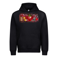 Black Merry Christmas Urban Hoodie - CowhideDigitalArt