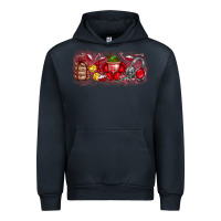 Navy Merry Christmas Urban Hoodie - CowhideDigitalArt