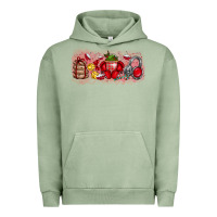 Pigment Oil Green Merry Christmas Urban Hoodie - CowhideDigitalArt