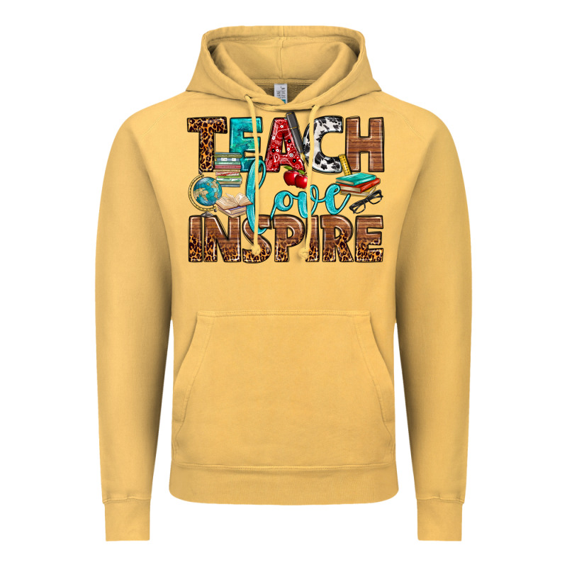 Teach Love Inspire With Leopard Vintage Hoodie by BundleAndBundleShop | Teevron