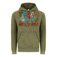 Vintage Olive Teach Love Inspire With Leopard Vintage Hoodie - BundleAndBundleShop