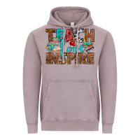 Vintage Zinc Teach Love Inspire With Leopard Vintage Hoodie - BundleAndBundleShop
