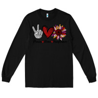 Black peace love sunflower Long Sleeve Tee - Bettercallsaul