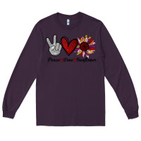 Plum peace love sunflower Long Sleeve Tee - Bettercallsaul
