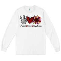 White peace love sunflower Long Sleeve Tee - Bettercallsaul