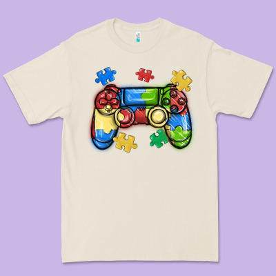 Autism Awareness Video Game Controller Premium Tee Designed By Maliassmallbusiness
