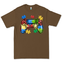 Cacao autism awareness video game controller Premium Tee - MaliasSmallBusiness
