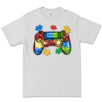 Dove Grey autism awareness video game controller Premium Tee - MaliasSmallBusiness
