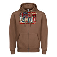 Chestnut American junkie 4th of july Zipper Hoodie - CowGirlArtShop