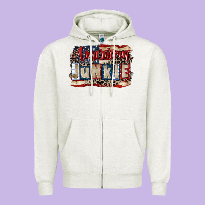 American Junkie 4th Of July Zipper Hoodie Designed By Cowgirlartshop
