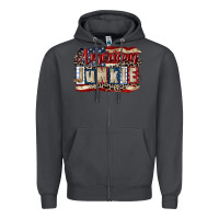Smoke American junkie 4th of july Zipper Hoodie - CowGirlArtShop