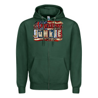 Sports Green American junkie 4th of july Zipper Hoodie - CowGirlArtShop