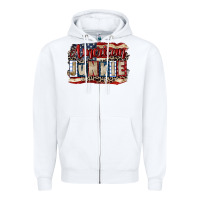 White American junkie 4th of july Zipper Hoodie - CowGirlArtShop