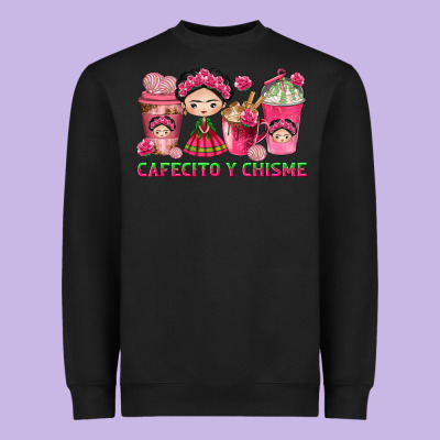 Cafecito Y Chisme Coffee Cups Heavyweight Sweatshirt Designed By Texasbilliewilder