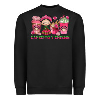 Black Cafecito y Chisme Coffee Cups Heavyweight Sweatshirt - texasbilliewilder