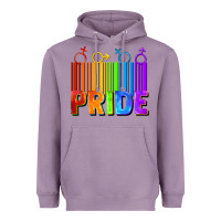 Lavender Pride Barcode Heavyweight Hoodie - FaDigitalArtStudio