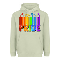 Matcha Pride Barcode Heavyweight Hoodie - FaDigitalArtStudio