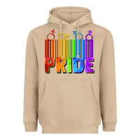 Mushroom Pride Barcode Heavyweight Hoodie - FaDigitalArtStudio