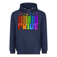 Navy Pride Barcode Heavyweight Hoodie - FaDigitalArtStudio