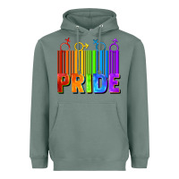 Sage Pride Barcode Heavyweight Hoodie - FaDigitalArtStudio