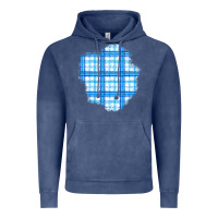 Vintage Denim Winter Tartan Patch Vintage Hoodie - BundleAndBundleShop