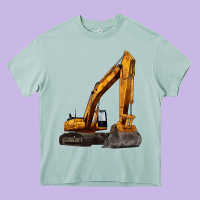 Excavator Heavy Core Tee Designed By Lillyallendesigns
