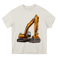 Cream excavator Heavy Core Tee - LillyAllenDesigns