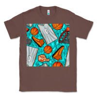Chestnut basketball uniform and hoop seamless pattern Classic Tee - BundleAndBundleShop