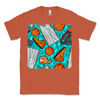Copper basketball uniform and hoop seamless pattern Classic Tee - BundleAndBundleShop