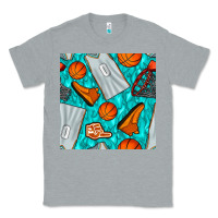 Heather Grey basketball uniform and hoop seamless pattern Classic Tee - BundleAndBundleShop