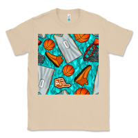 Mushroom basketball uniform and hoop seamless pattern Classic Tee - BundleAndBundleShop
