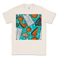 Natural basketball uniform and hoop seamless pattern Classic Tee - BundleAndBundleShop