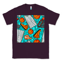 Plum basketball uniform and hoop seamless pattern Classic Tee - BundleAndBundleShop