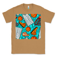 Toasted Coconut basketball uniform and hoop seamless pattern Classic Tee - BundleAndBundleShop