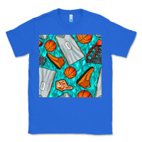 True Royal basketball uniform and hoop seamless pattern Classic Tee - BundleAndBundleShop