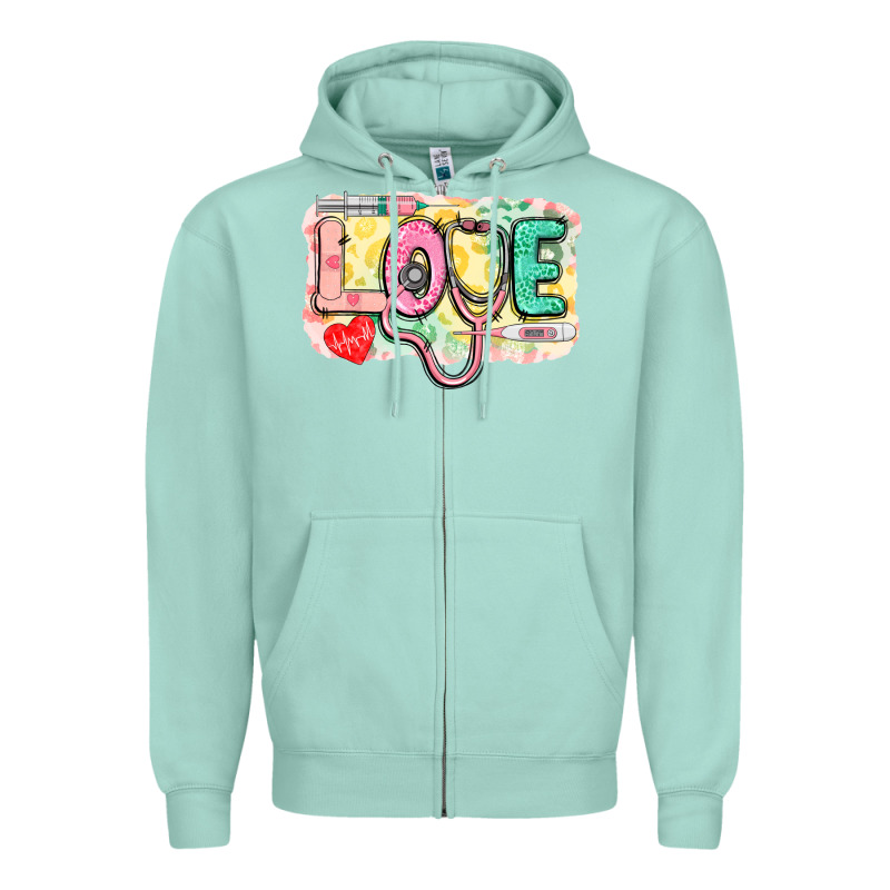 Love Nursing Leopard Zipper Hoodie by CowGirlArtShop | Teevron