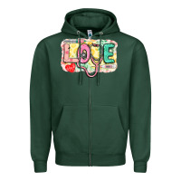 Sports Green Love Nursing leopard Zipper Hoodie - CowGirlArtShop